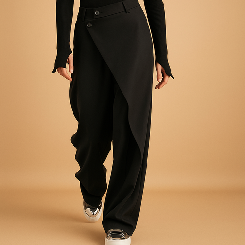 Asymmetric baggy pants for women | Harper 0