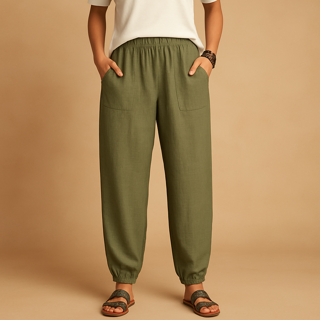 Boho high-waist summer pants for women | Laila 6