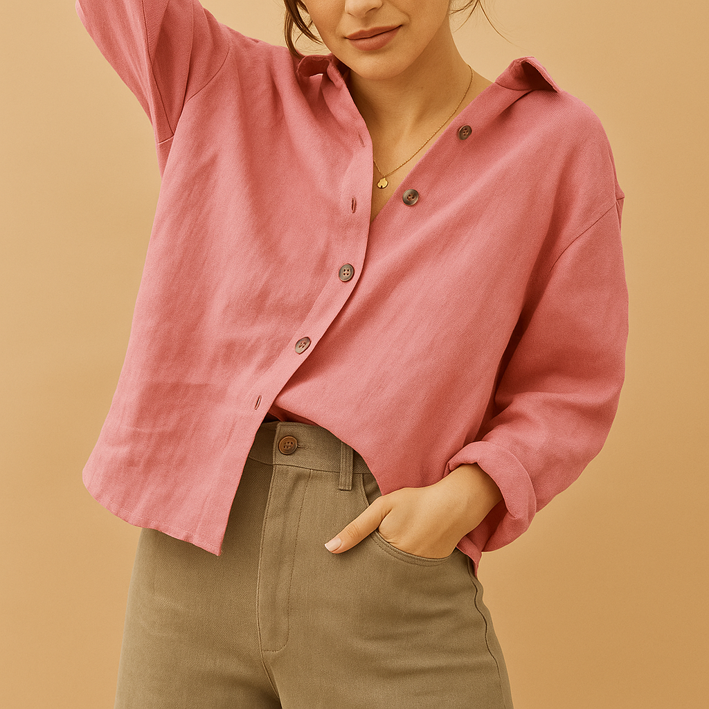 Casual cotton blouse for women | Harper 3