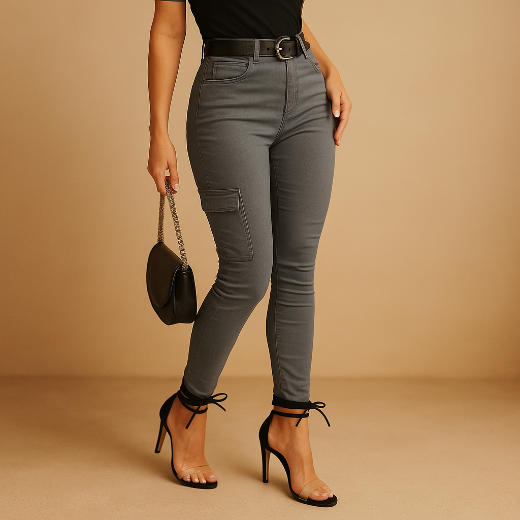 Casual cotton cargo pants for women | Harper 0