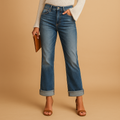 Casual irregular waist jeans for women | Ivy 0