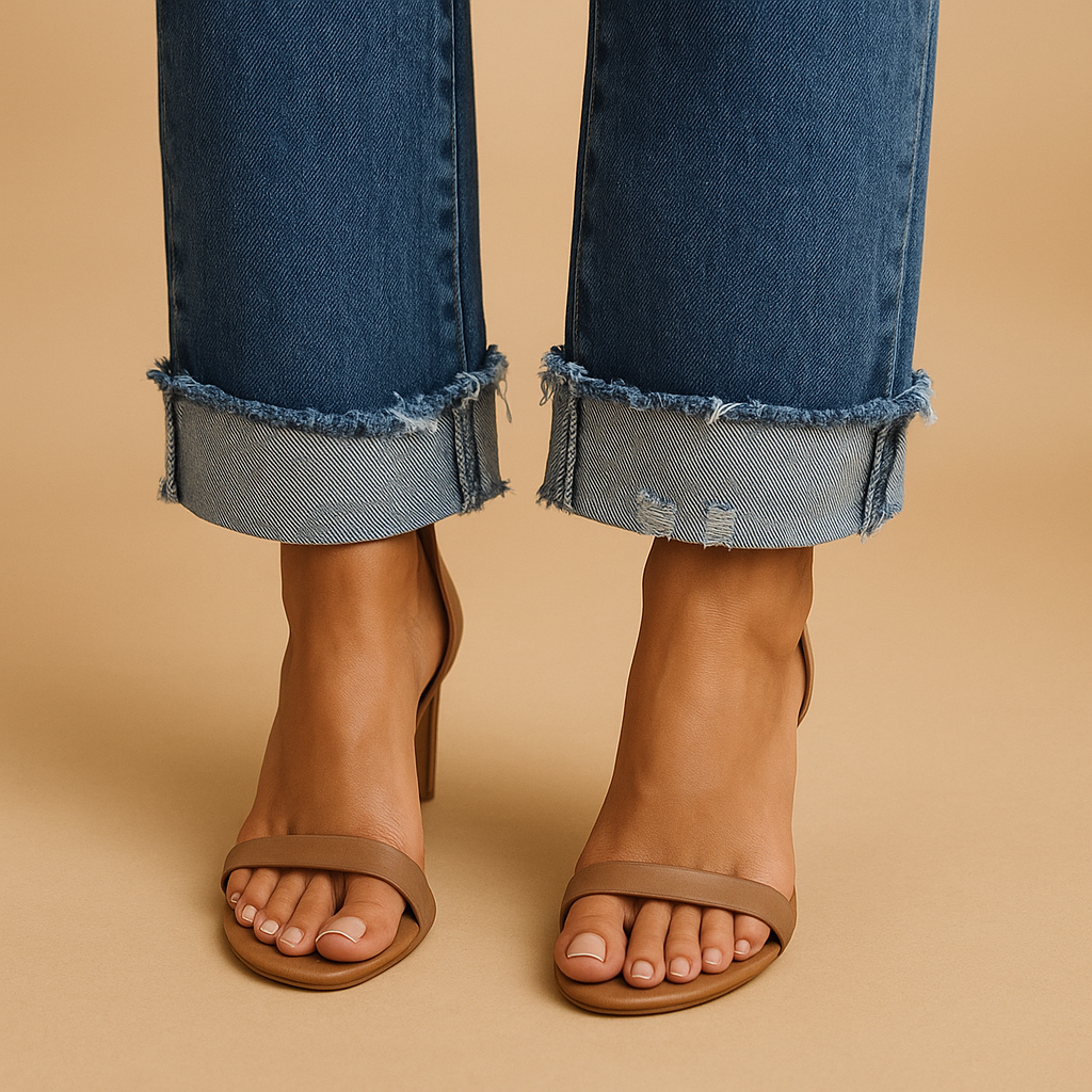 Casual irregular waist jeans for women | Ivy 2