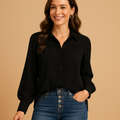 Elegant lantern sleeve blouse for women | Grace 0