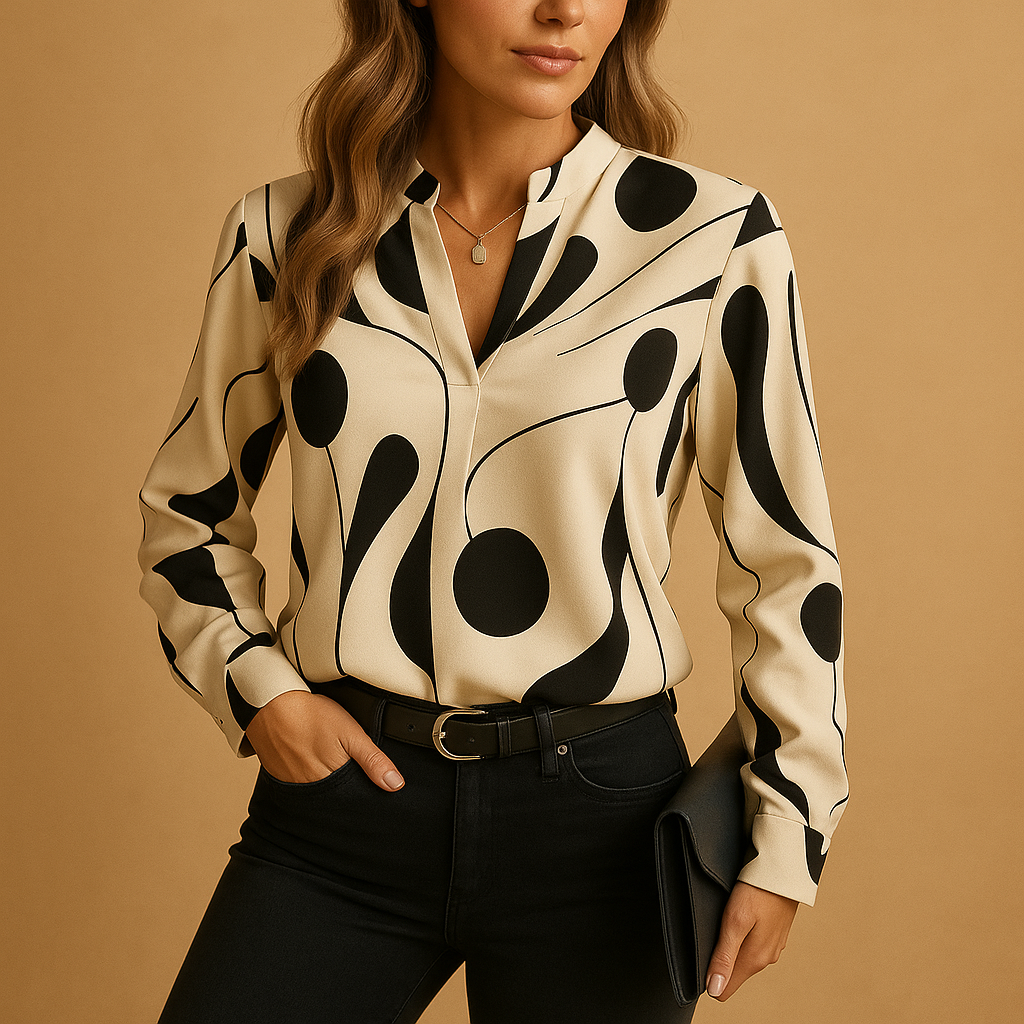 Elegant printed blouse for women | Amelia 0