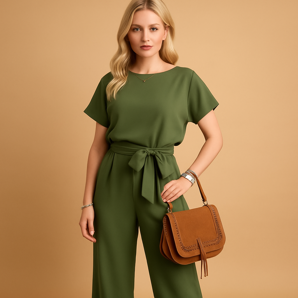Elegant tailored jumpsuit with flowing sleeves for women | Nina 3