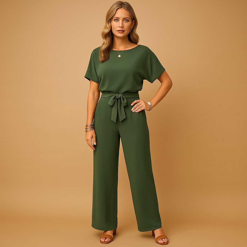 Elegant tailored jumpsuit with flowing sleeves for women | Nina 4