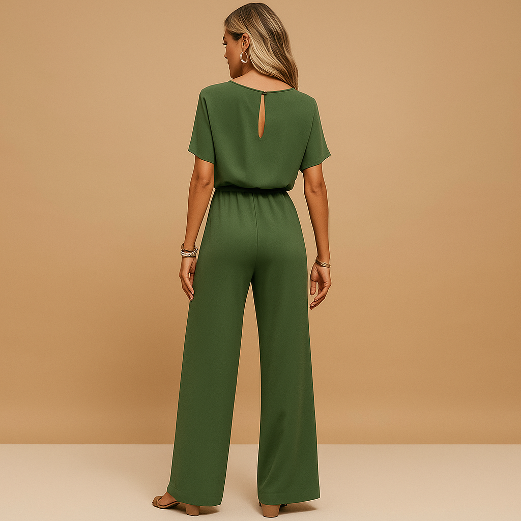 Elegant tailored jumpsuit with flowing sleeves for women | Nina 5