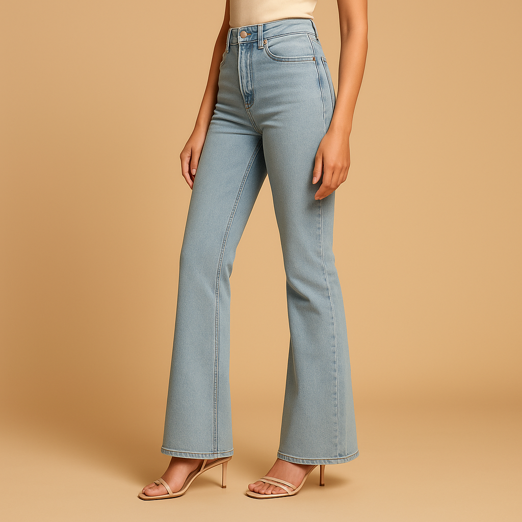 Flared high-waist jeans for women | Clara 1