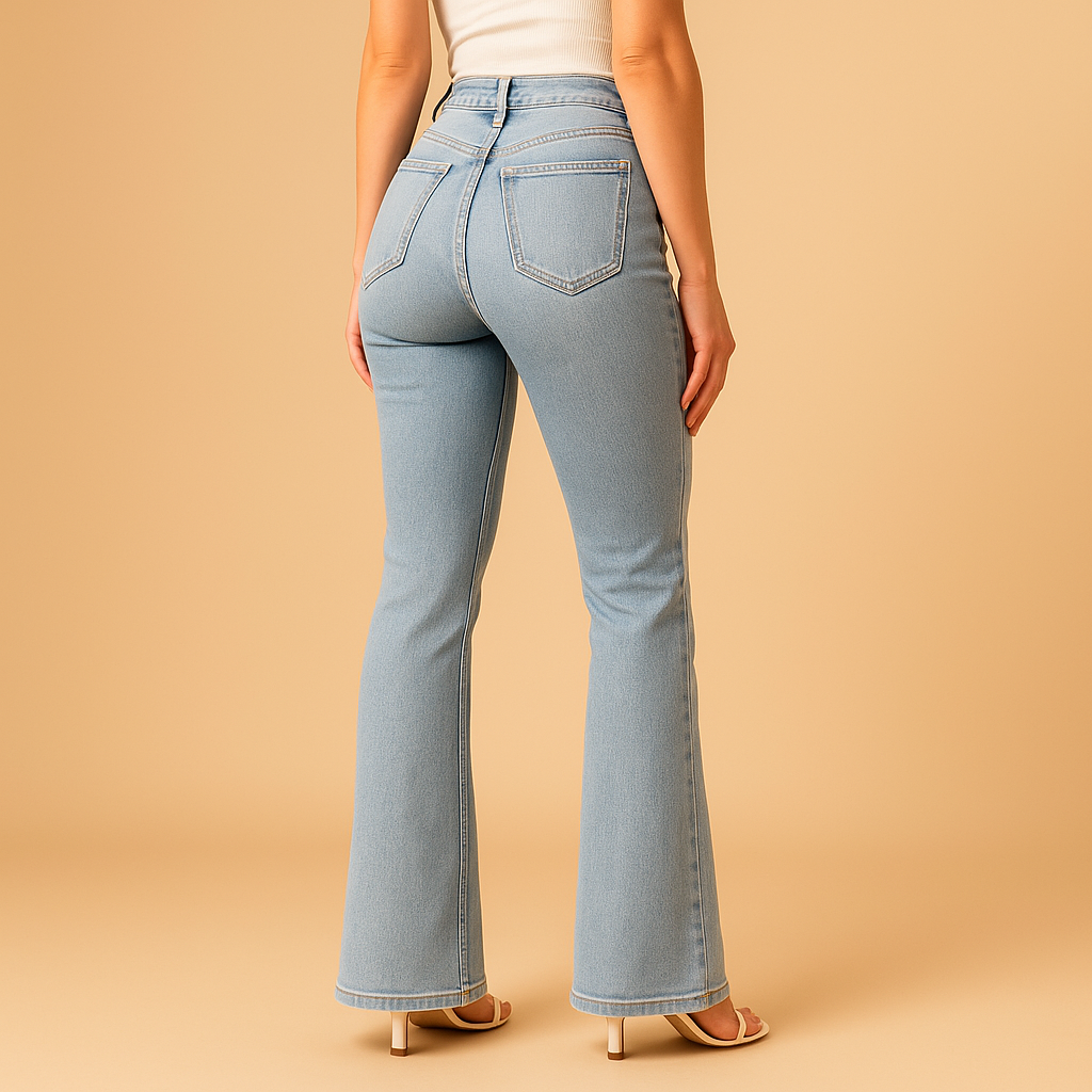 Flared high-waist jeans for women | Clara 3