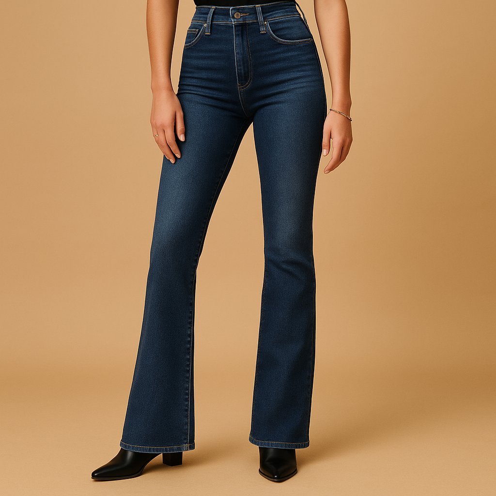 Flared high-waist jeans for women | Clara 6