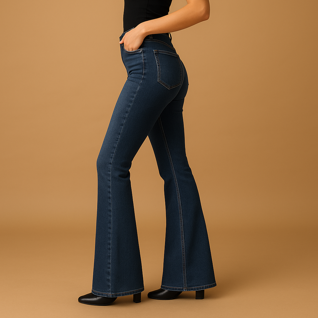Flared high-waist jeans for women | Clara 7