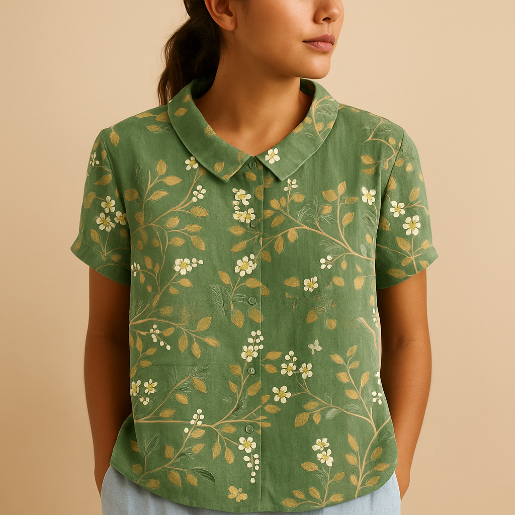 Floral print blouse for women | Violet 0
