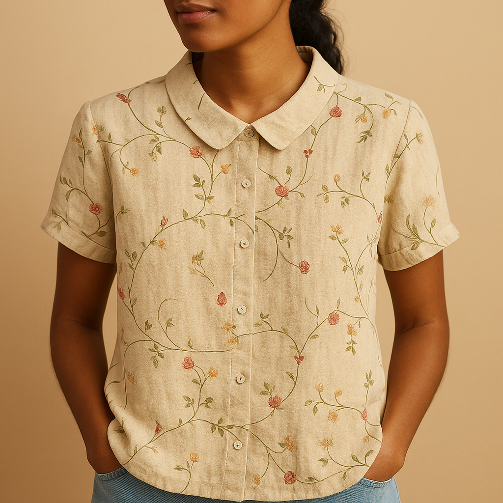 Floral print blouse for women | Violet 2