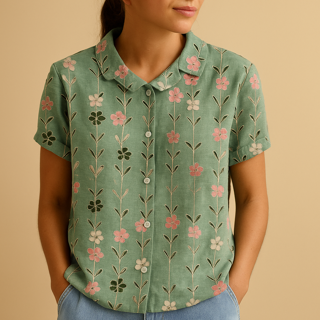Floral print blouse for women | Violet 3