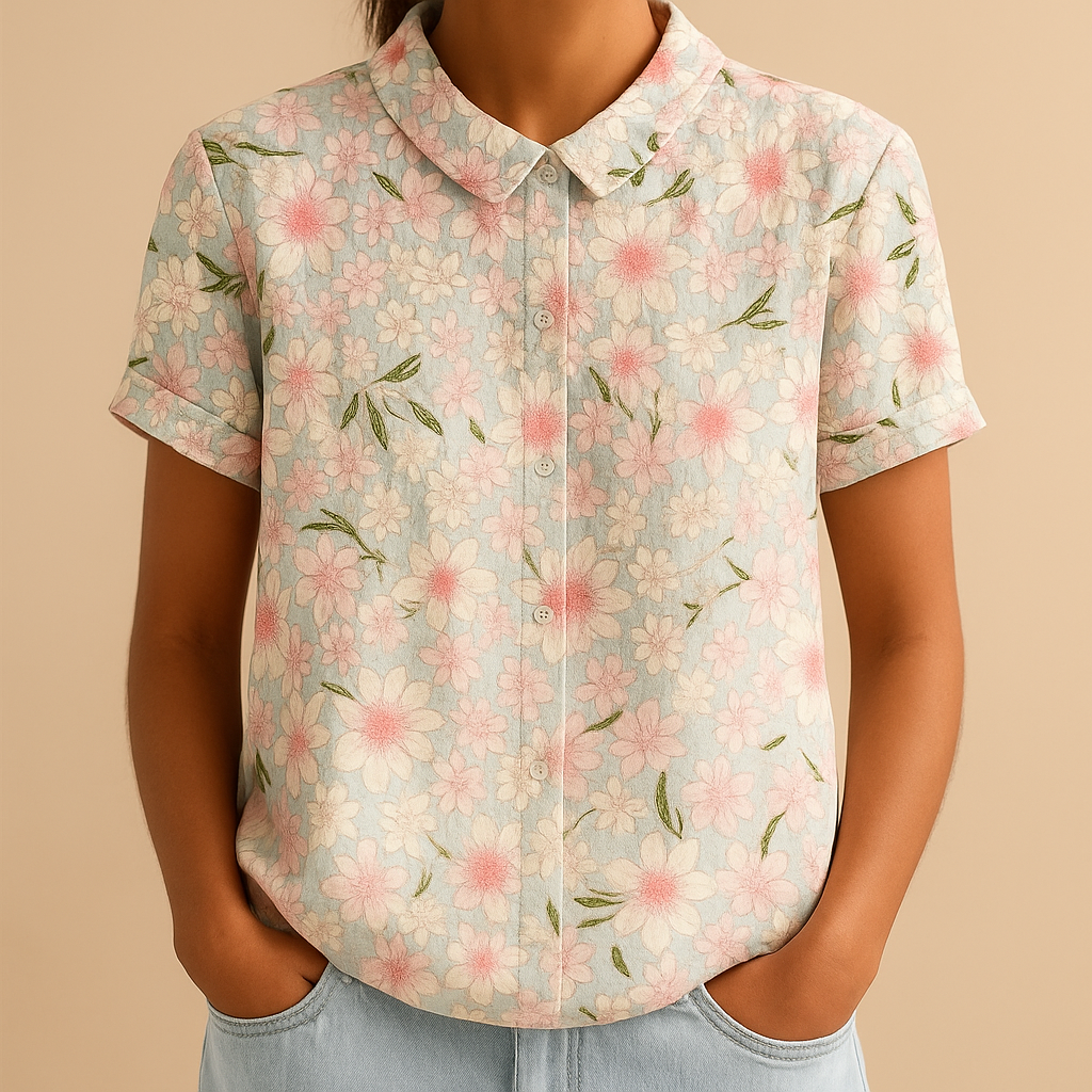 Floral print blouse for women | Violet 4