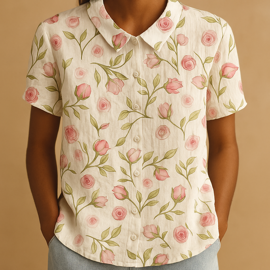 Floral print blouse for women | Violet 5