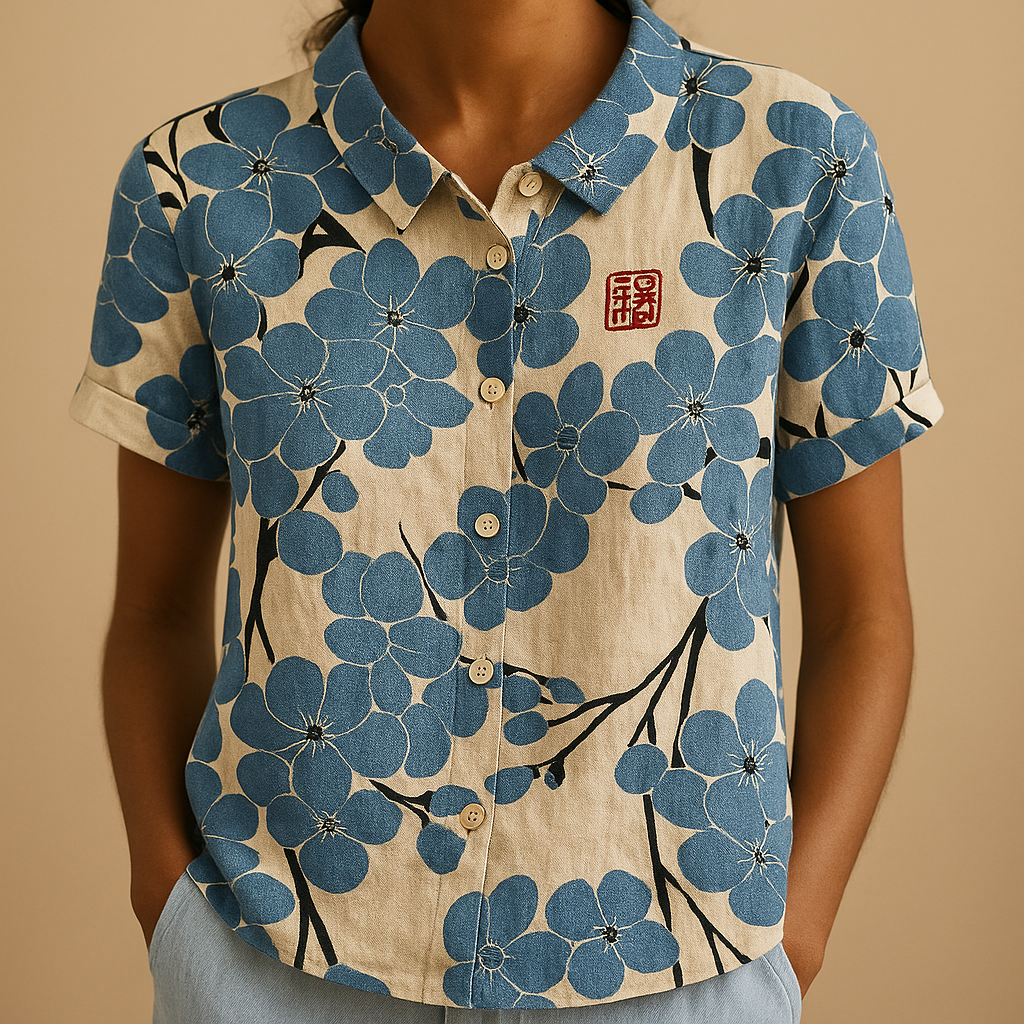 Floral print blouse for women | Violet 6