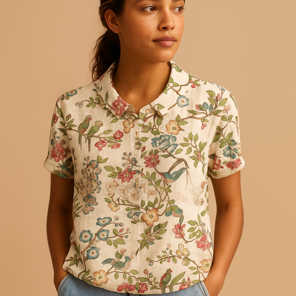 Floral print blouse for women | Violet 7