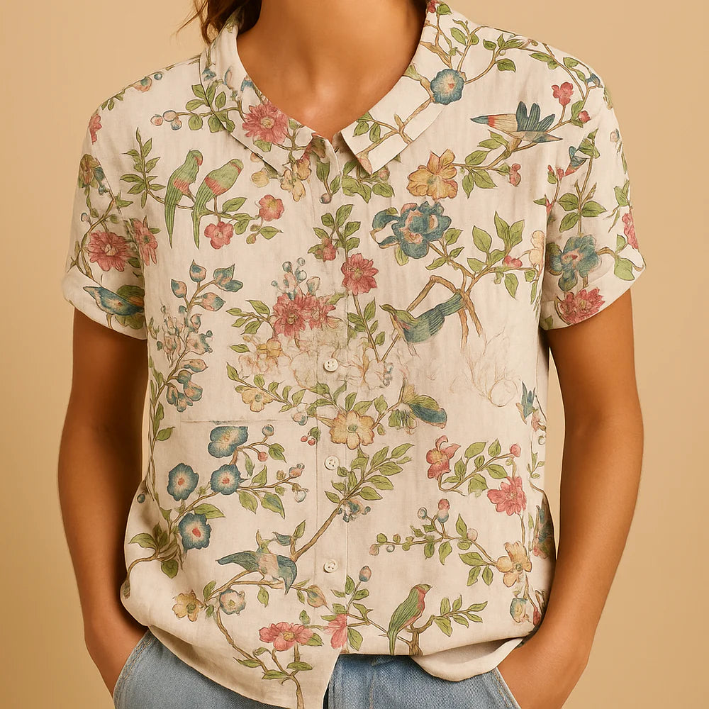 Floral print blouse for women | Violet 9