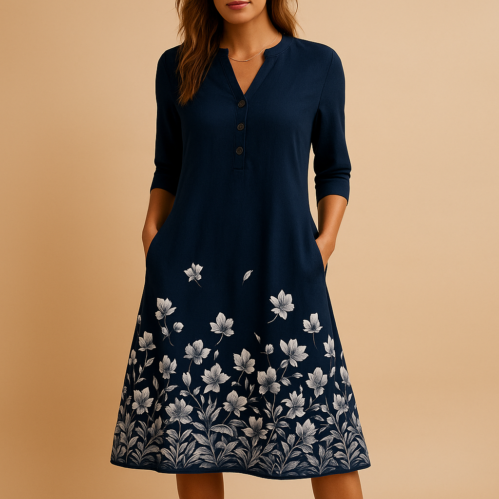 Floral summer dress with relaxed fit for women | Amelia 2