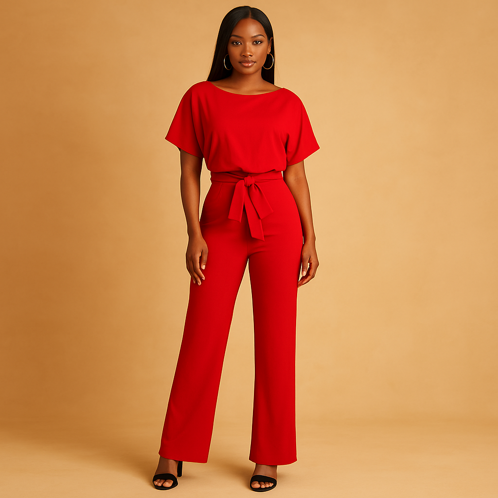 Glitter halterneck jumpsuit with open back for women | Eliza 5