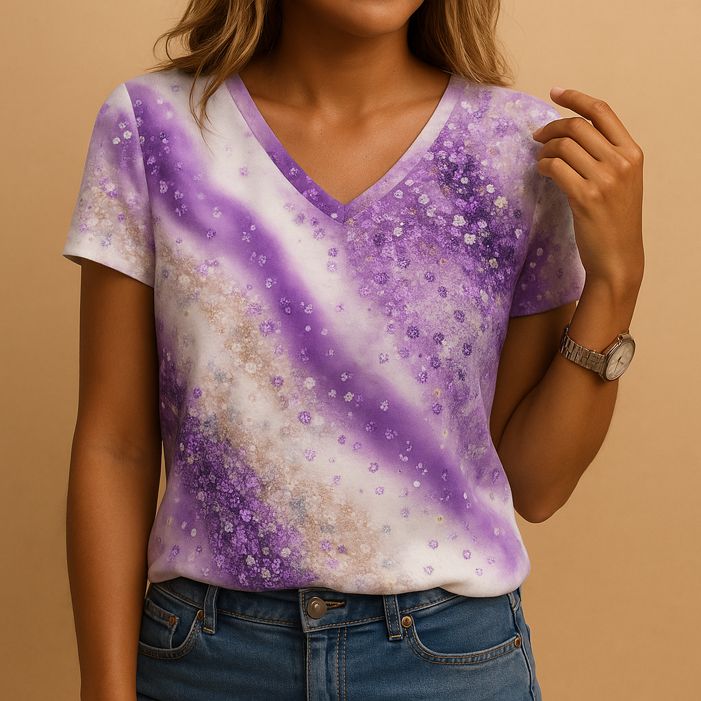 Gradient V-neck summer blouse for women | Layla 0