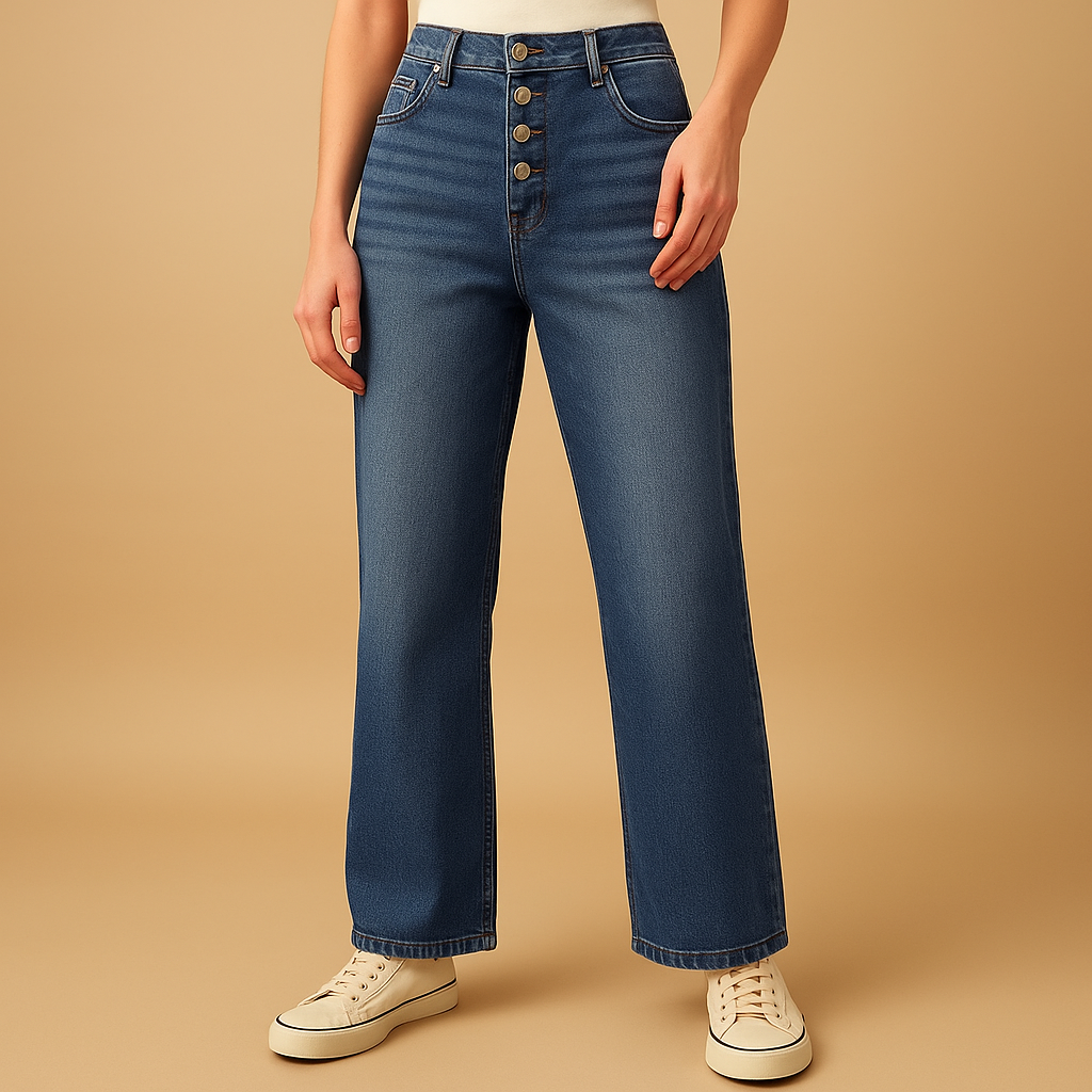 High-waisted loose fit jeans for women | Clara 1
