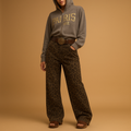 Leopard print slim fit jeans for women | Hazel 0