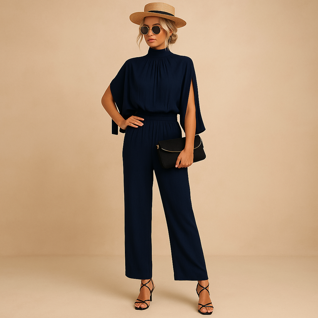 Light summer jumpsuit with adjustable straps for women | Hazel 0