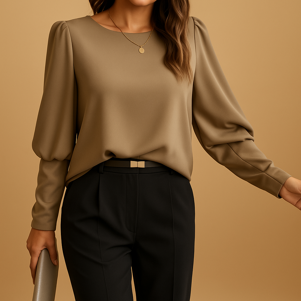 Long-sleeve classic blouse for women | Nora 2