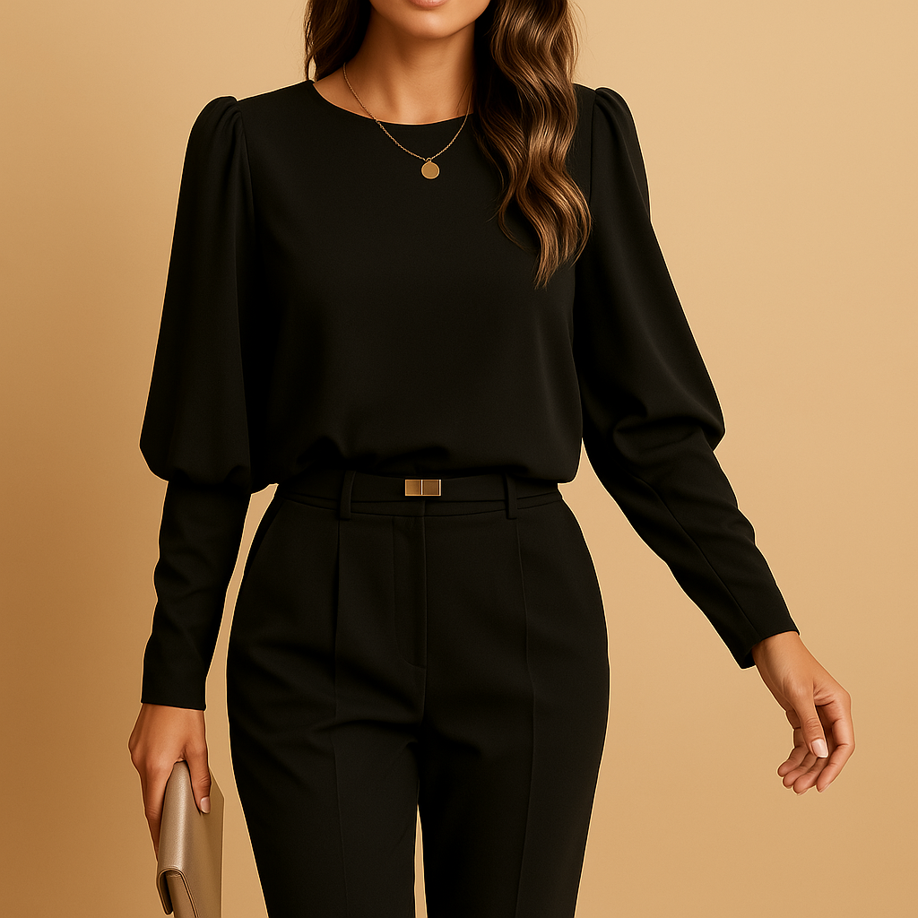 Long-sleeve classic blouse for women | Nora 3