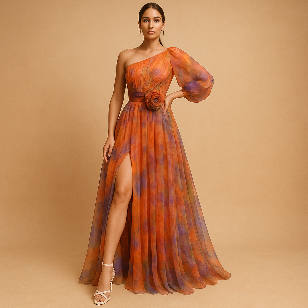 One-shoulder beach dress for women | Ava 1
