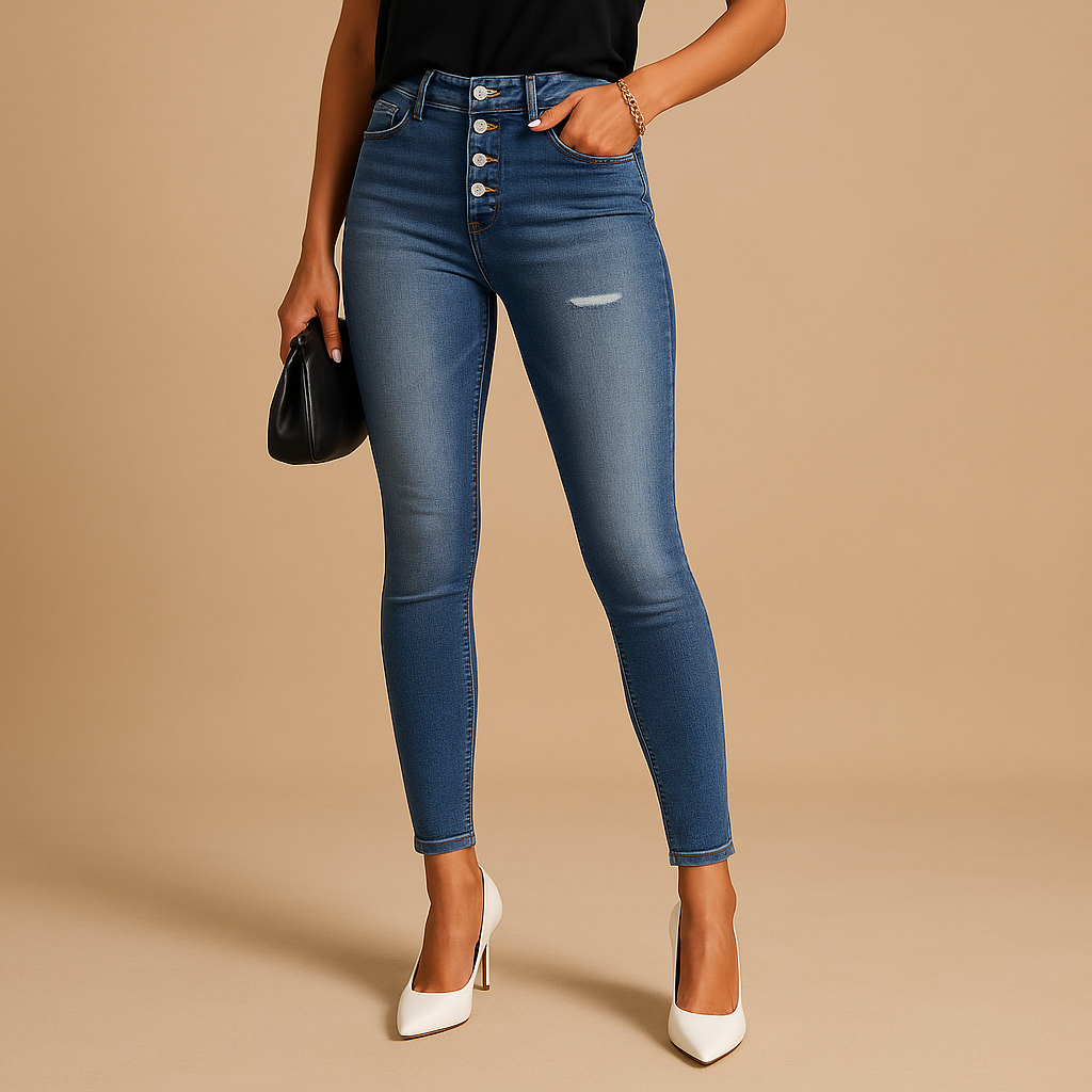 Ripped slim fit jeans for women | Ivy 1