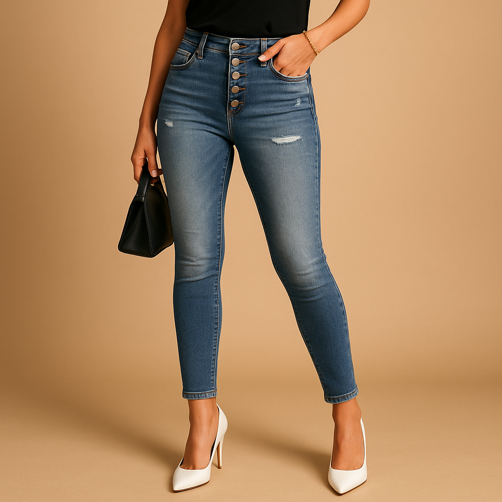 Ripped slim fit jeans for women | Ivy 2