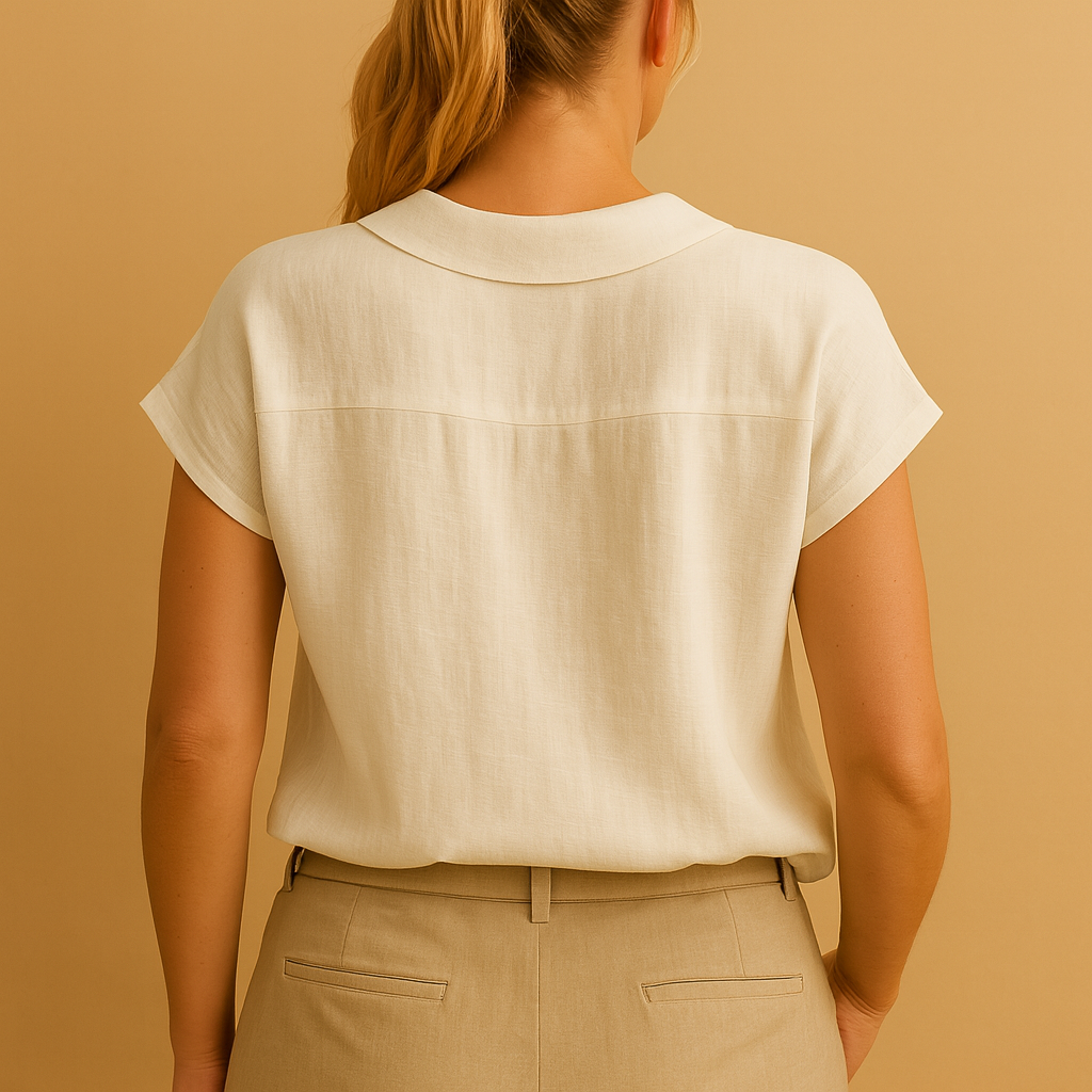Round neck summer blouse for women | Ella 1