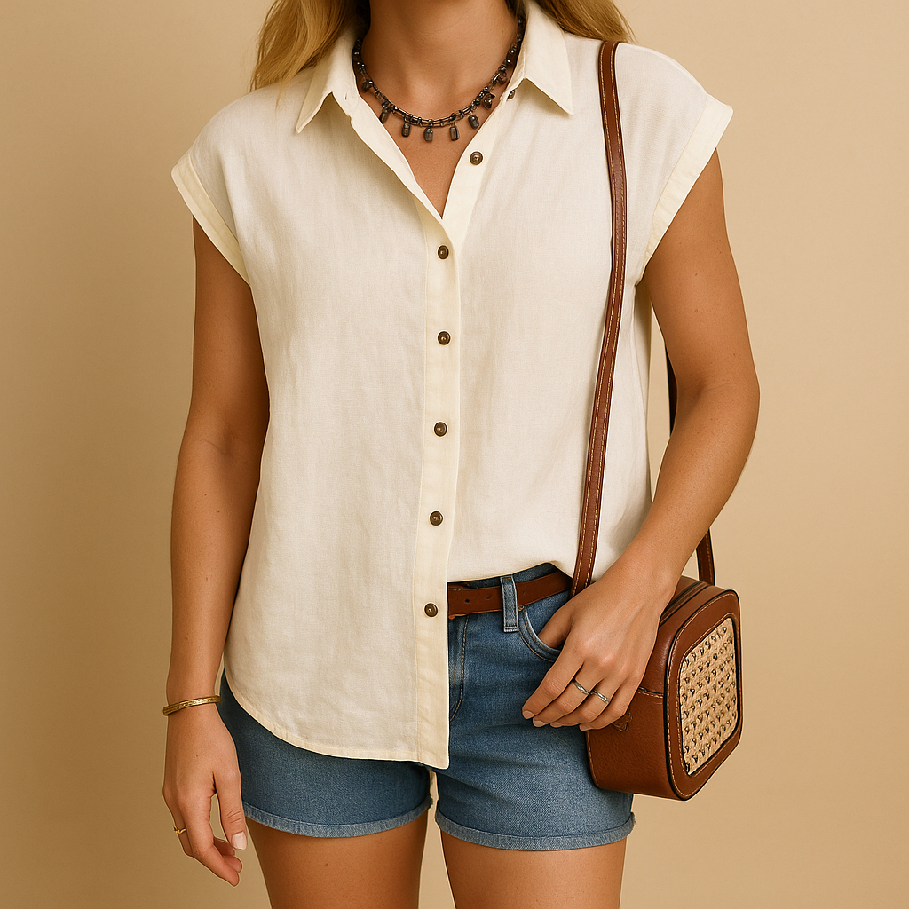 Sleeveless summer shirt for women | Isla 3