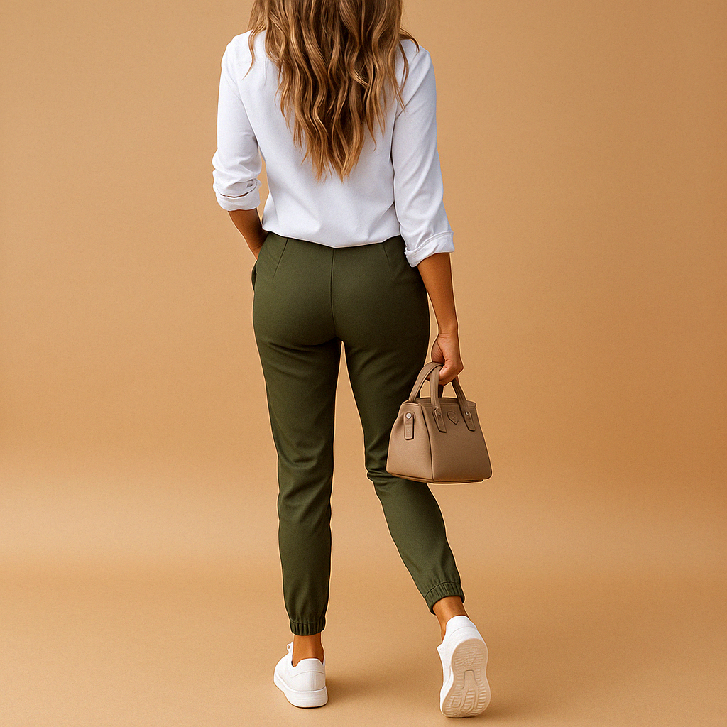 Slim fit chino pants for women | Hazel 5