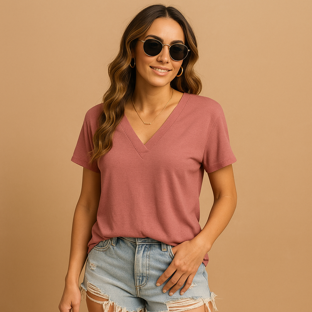 V-neck puff sleeve blouse for women | Harper 6
