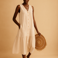 V-neck summer dress with breezy fit for women | Elodie 0