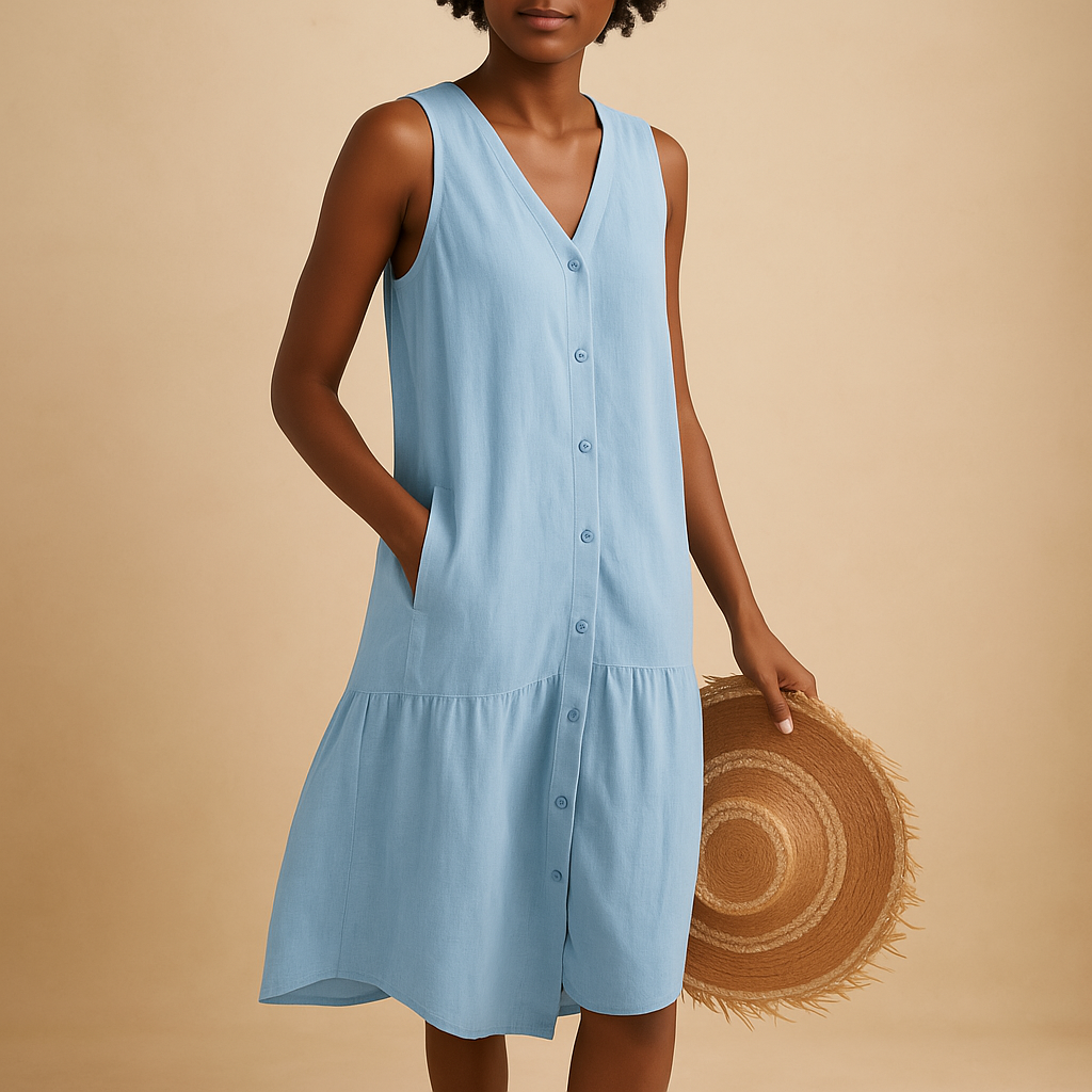 V-neck summer dress with breezy fit for women | Elodie 1
