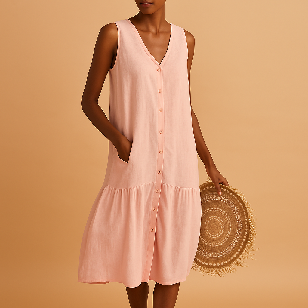 V-neck summer dress with breezy fit for women | Elodie 3