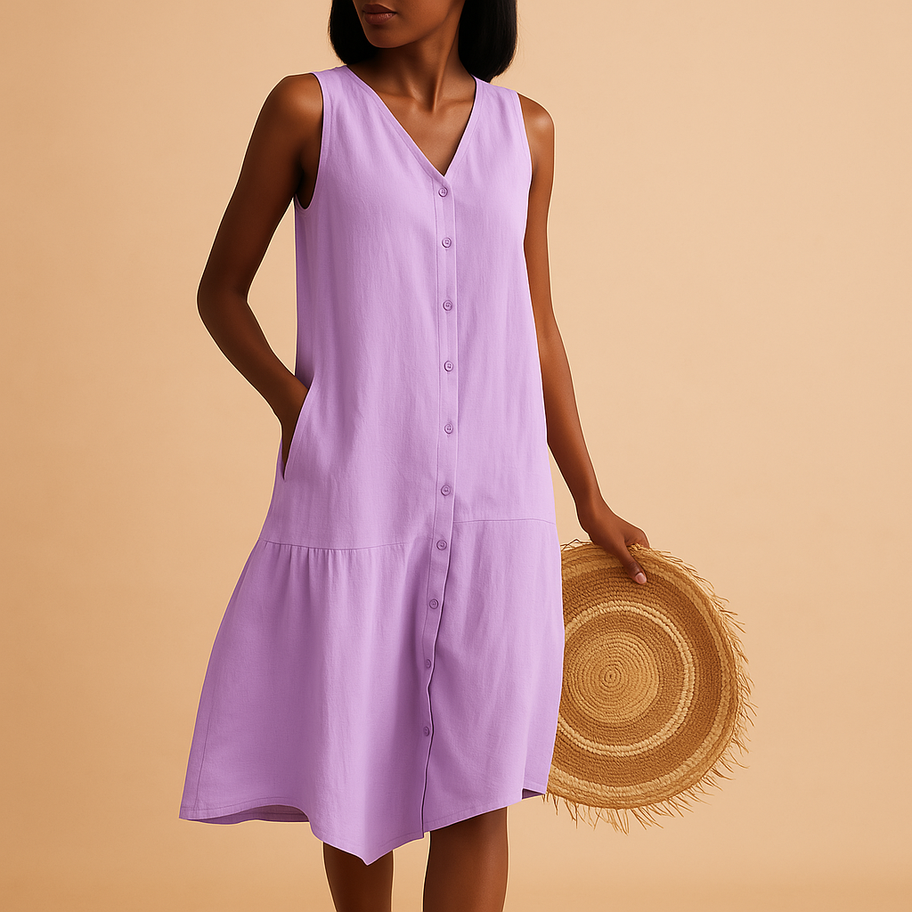 V-neck summer dress with breezy fit for women | Elodie 6